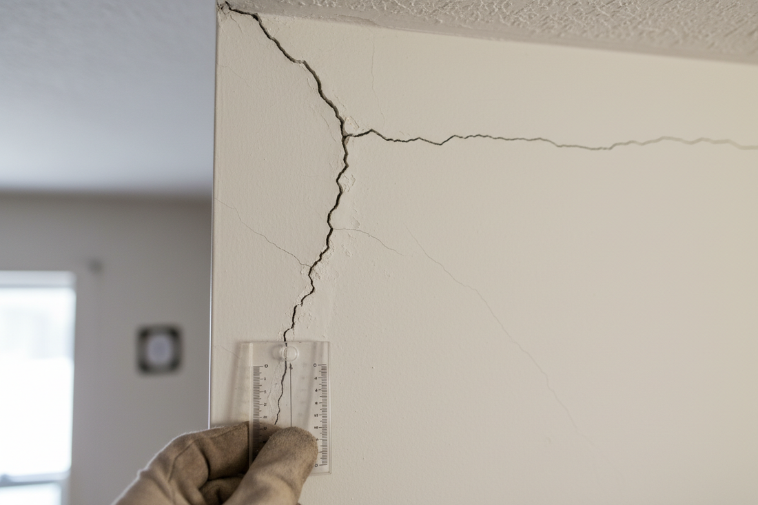 Problem photo – Cracks in walls or ceilings (normal settling vs warning signs, how to monitor safely)